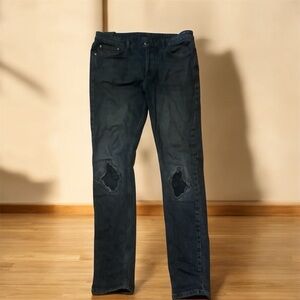 Men's Black Distressed Jeans